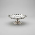 Large Scalloped Silverplate Pedestal Bowl