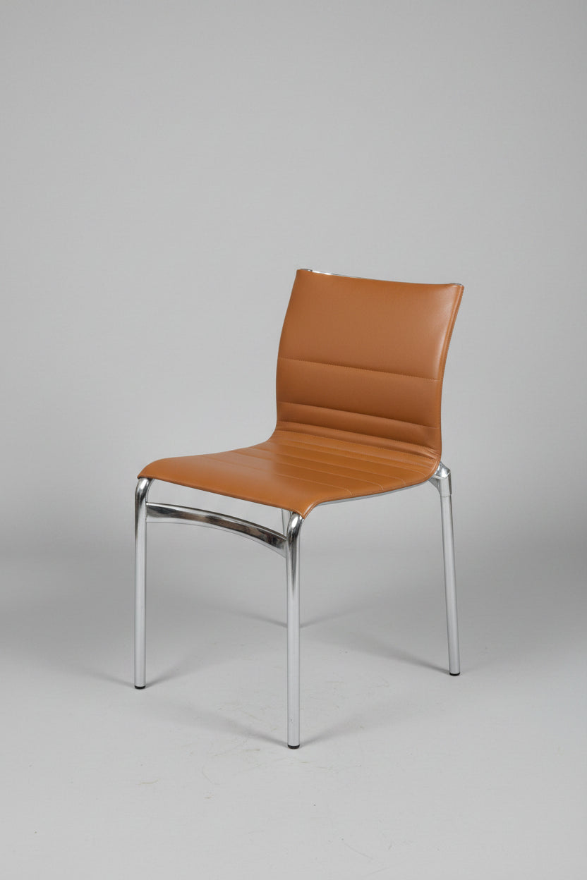 Alberto Meda for Alias Bigframe Cognac Leather Dining chairs - Set of 6