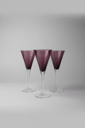 Vintage Amethyst Glass Stemware Set