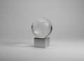 Engraved Crystal Globe Paperweight by Inform Design