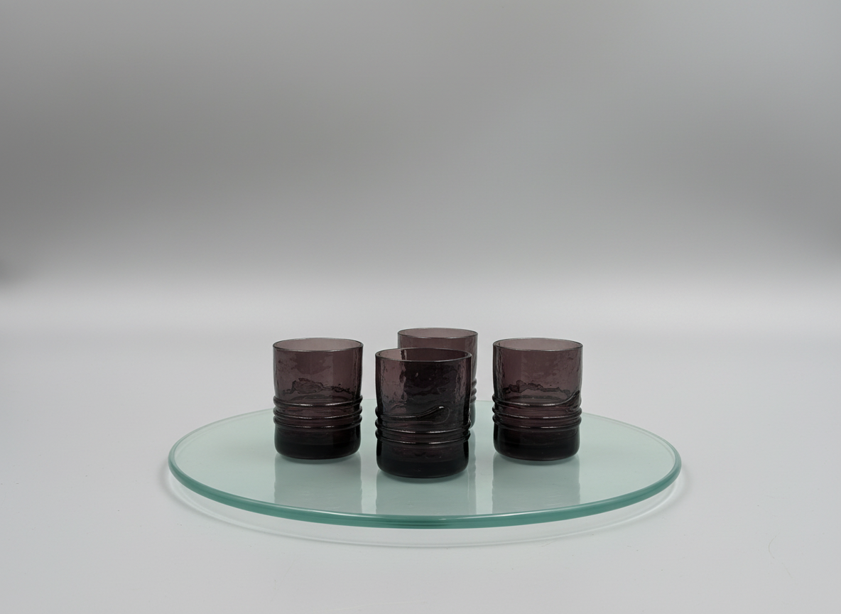Set of 5 Esteban Prieto Amethyst Tumblers