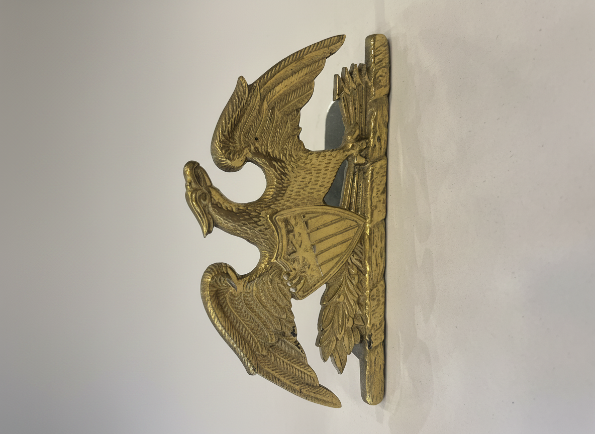 Vintage Virginia Metalcrafters Eagle Brass Bookend