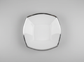 Silver-Rimmed Glass Platter
