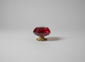 Ruby Red Cut Crystal Ashtray