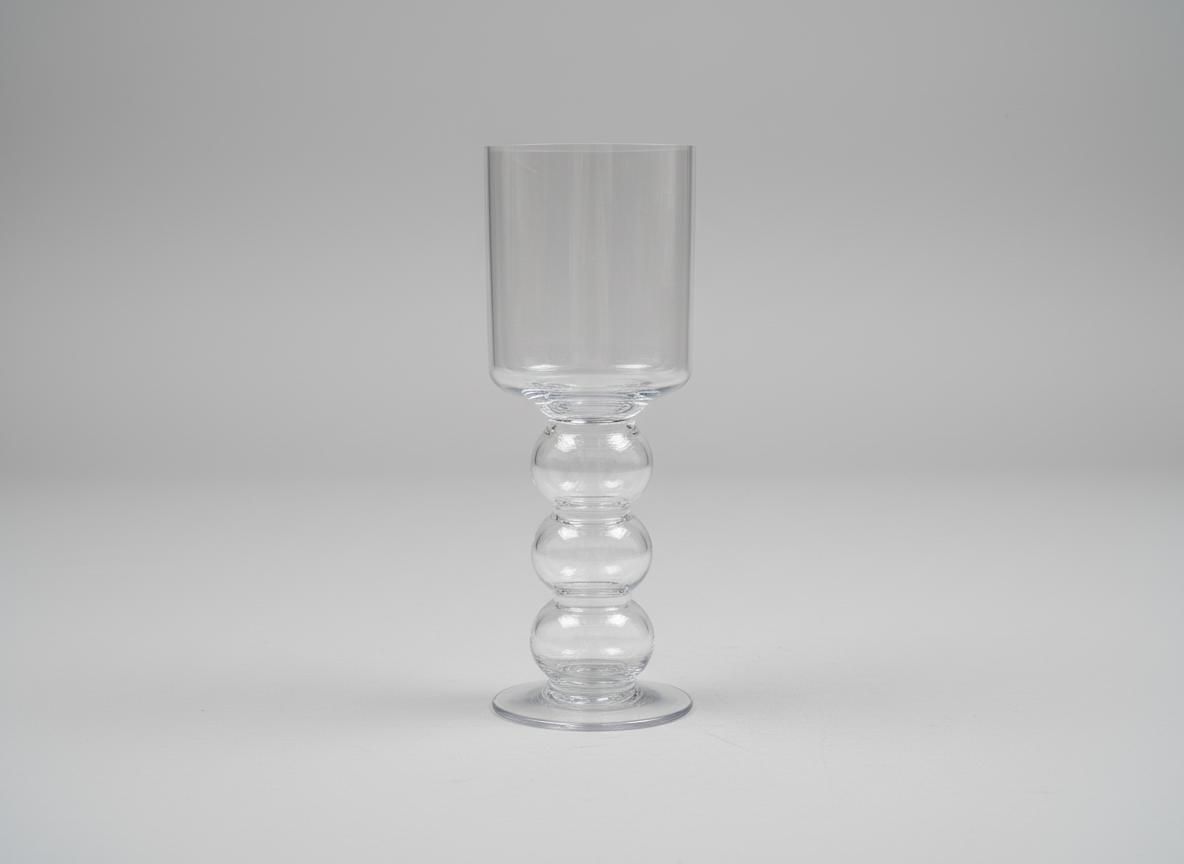 Hand Blown Bubble Glass Hurricane