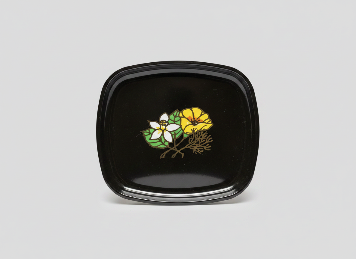 Couroc Tray with Floral Motif