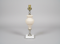 Vintage Glass  Urn Table Lamp on Marble Base