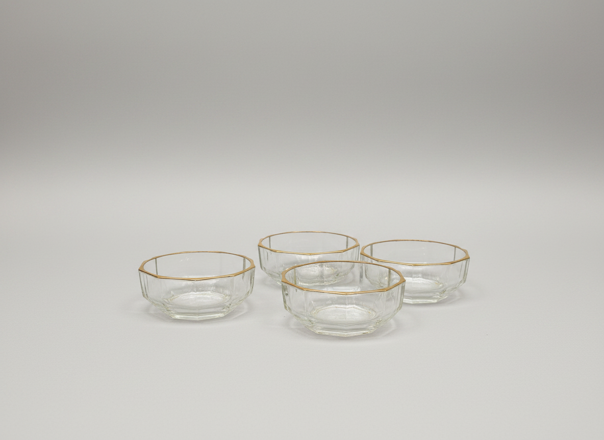 Javit Crystal & Gold Berry Bowl