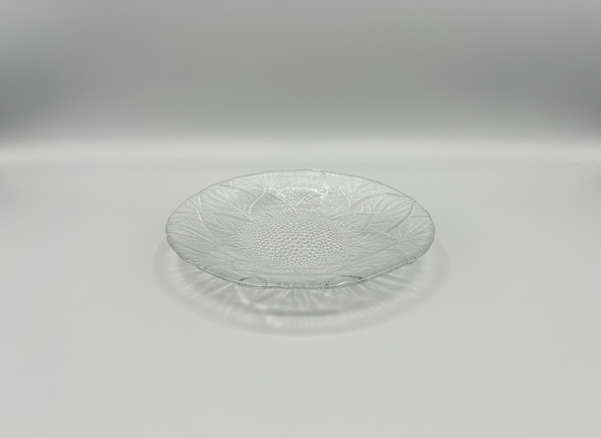 Frosted Sunflower Glass Bowl