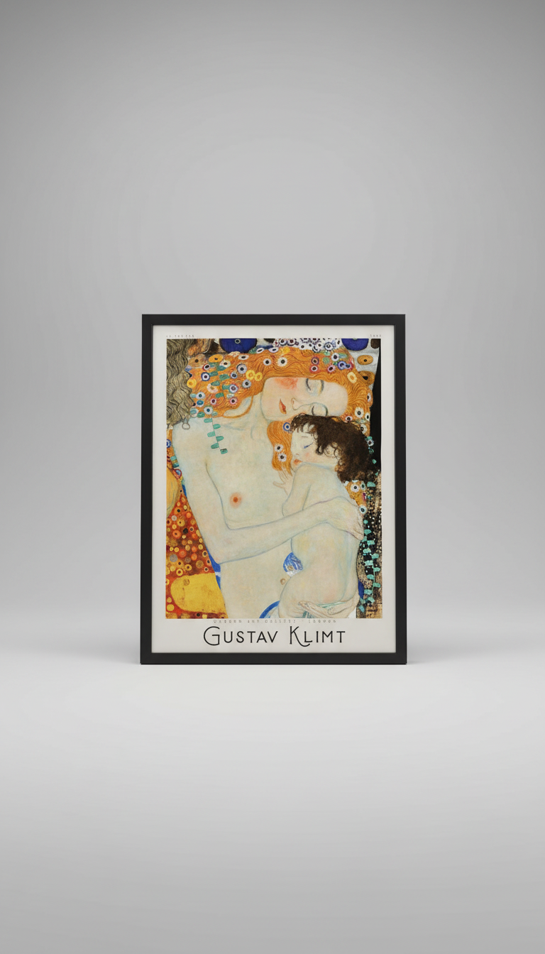 Gustav Klimt Modern Art Gallery Print - Mother and Child
