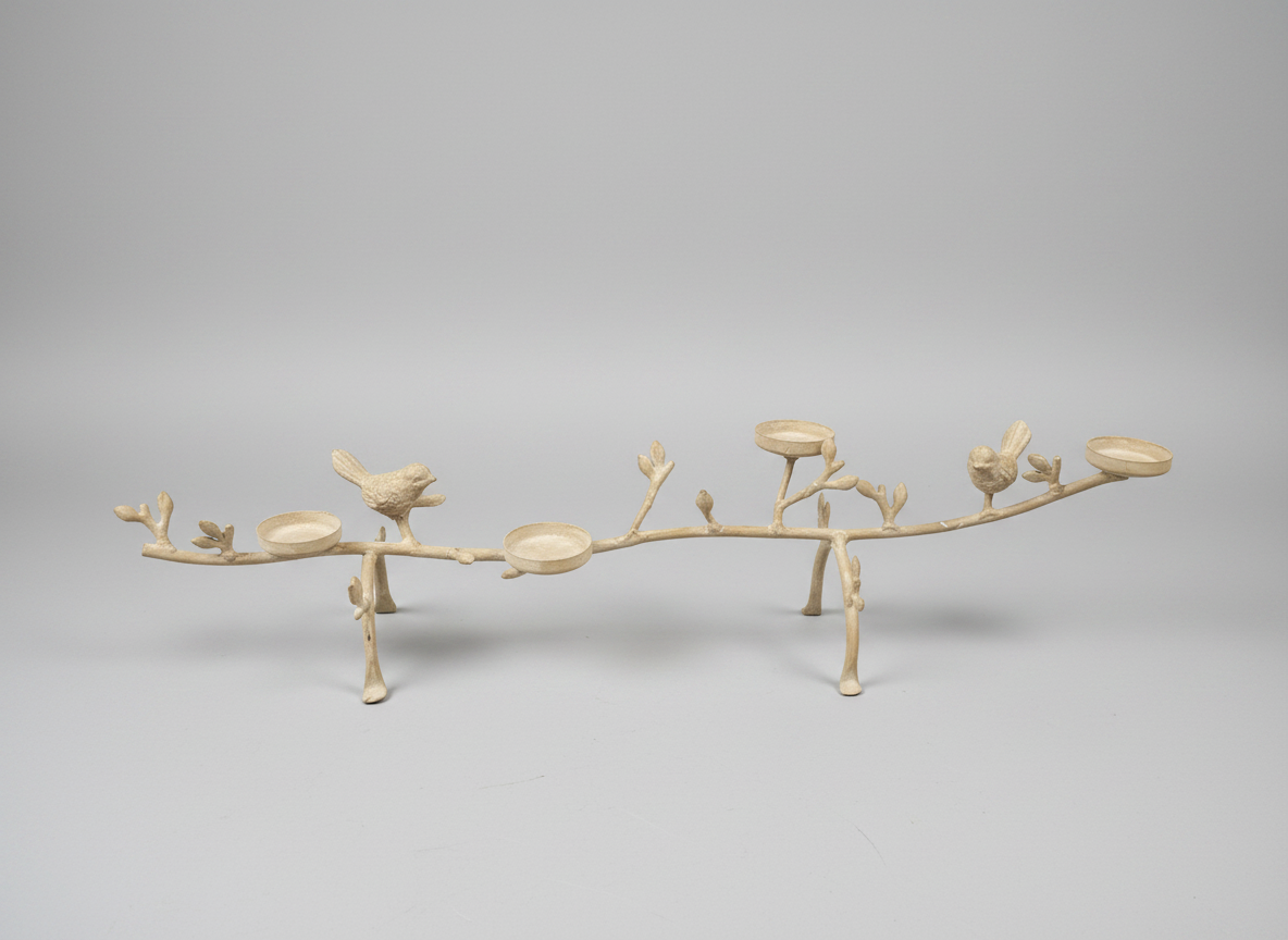 Coquelicot from Provence Branch and Bird Multi-Candle Holder