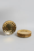 Set of Gold Ceramic Salad Plates from Italy