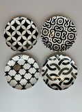 Set of 4 Geometric PAI Dessert Plates