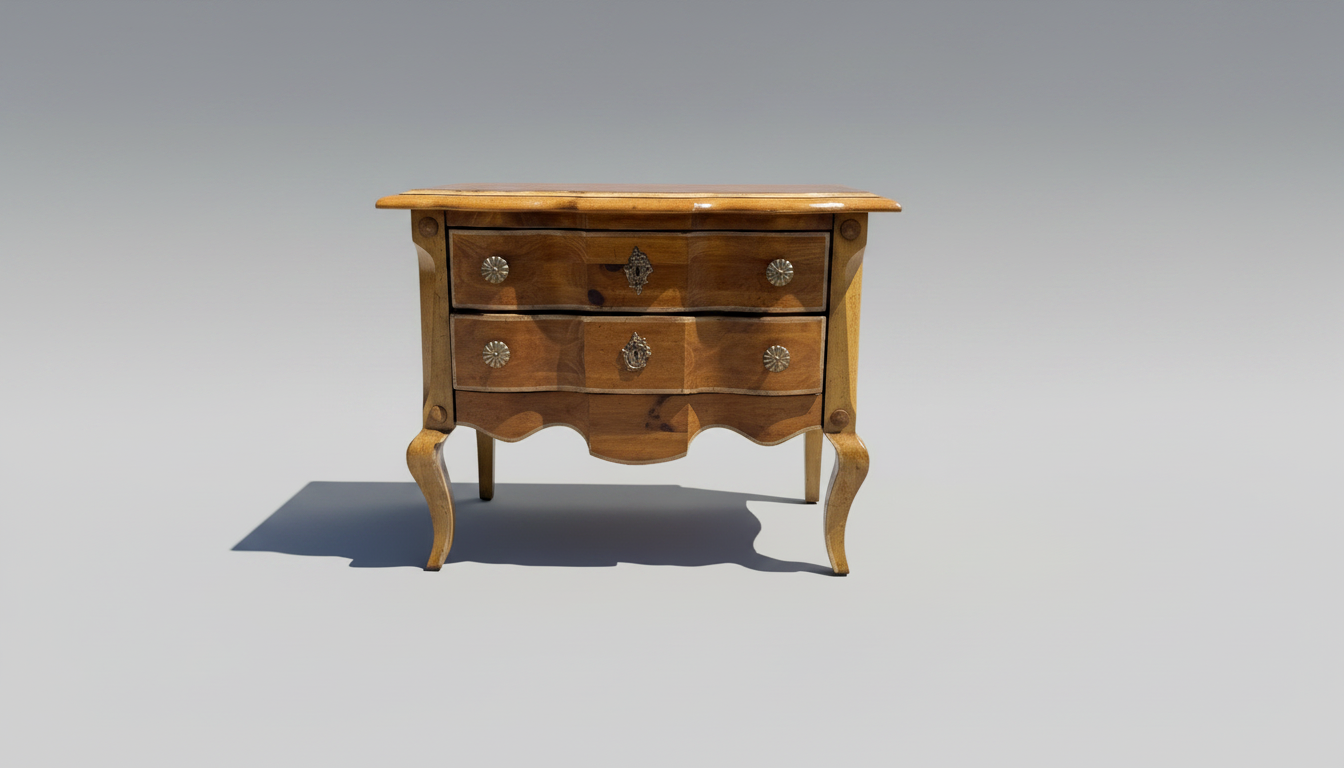 Vintage Walnut Chest of Drawers with Cabriole Legs