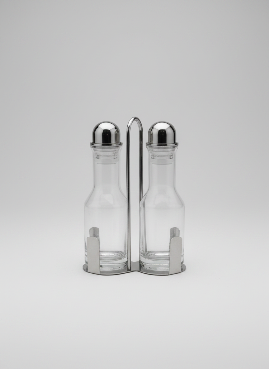 Cerutti Oil & Vinegar Cruet Set in Caddy