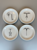 Corkscrew Appetizer Plates - Set of 4