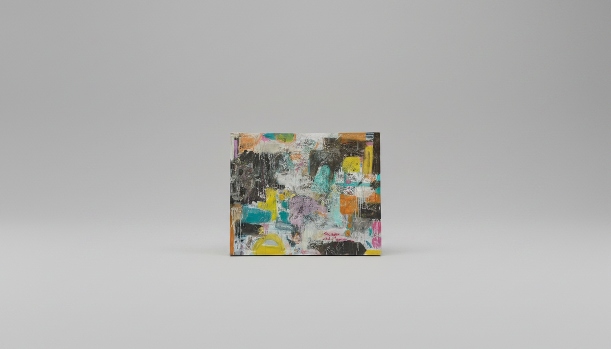Kurt Brand Original Abstract Mixed Media Piece
