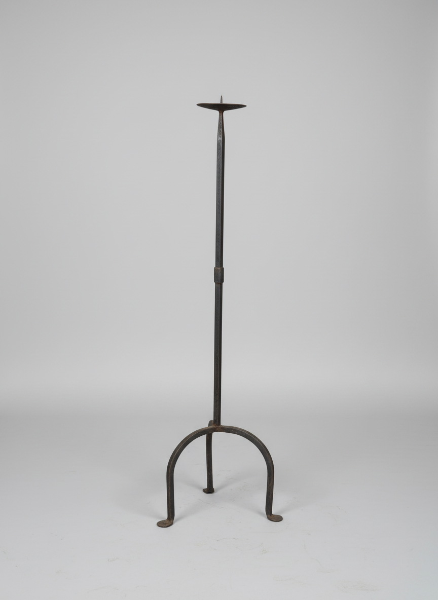 Tall Standing Iron Candleholder