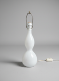 Vintage White Glass IKEA Ljusås Salbo Table Lamp by Anne Nilsson