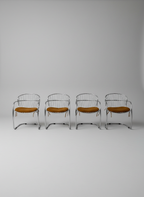 Set of 4 Gastone Rinaldi for Rima Cantilever Armchairs