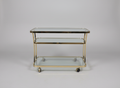 Vintage Brass and Glass Bar Cart