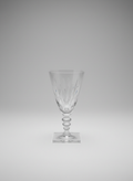 Hawkes Crystal Goblet with Radiant Cut Pattern