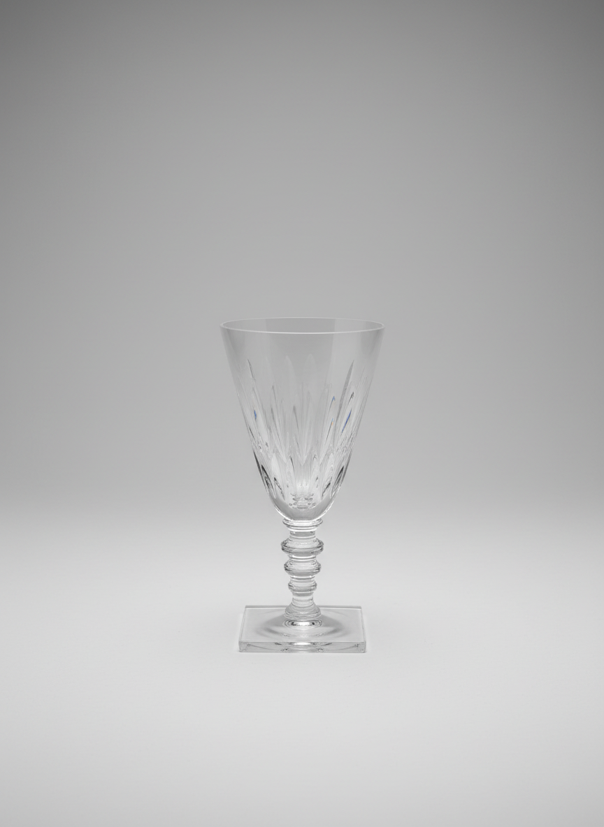 Hawkes Crystal Goblet with Radiant Cut Pattern