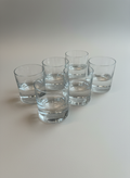 Set of Six Heavy Bottom Crystal Tumblers