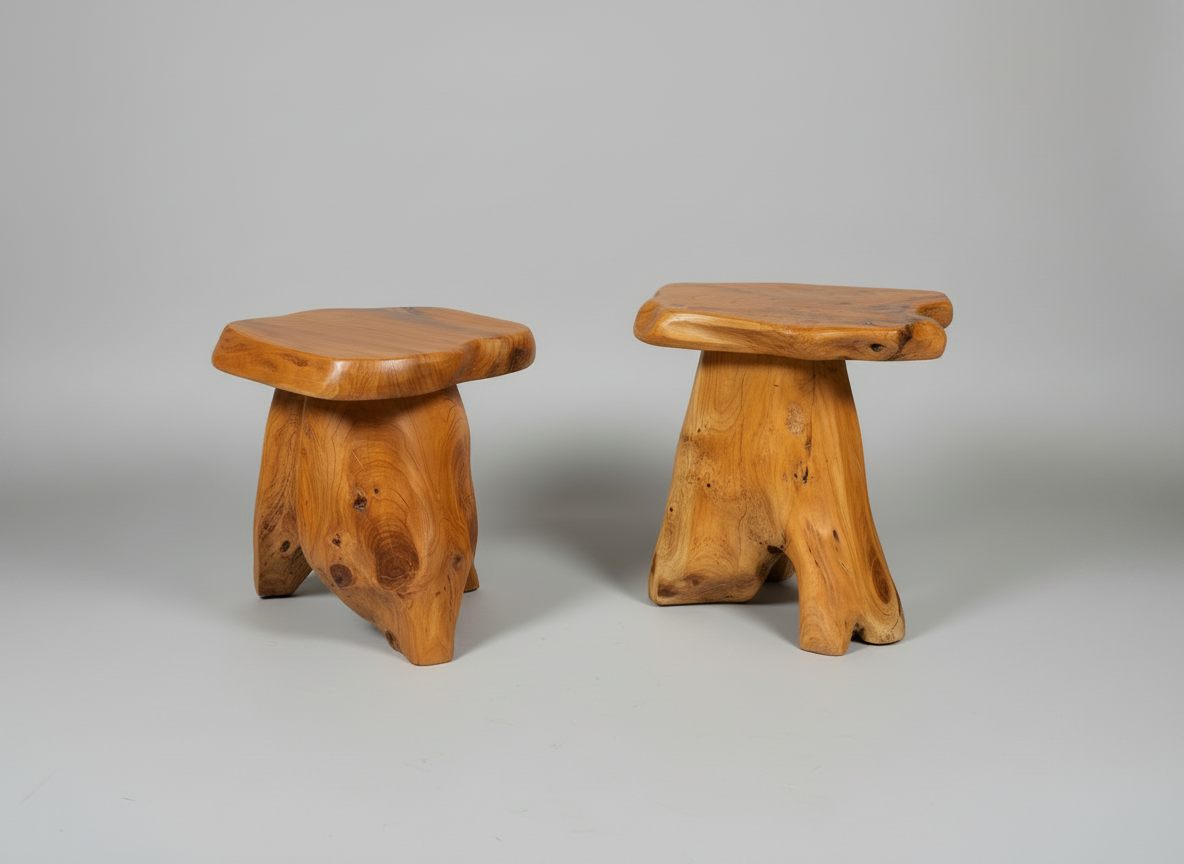 Live Edge Tree Stump Stool
