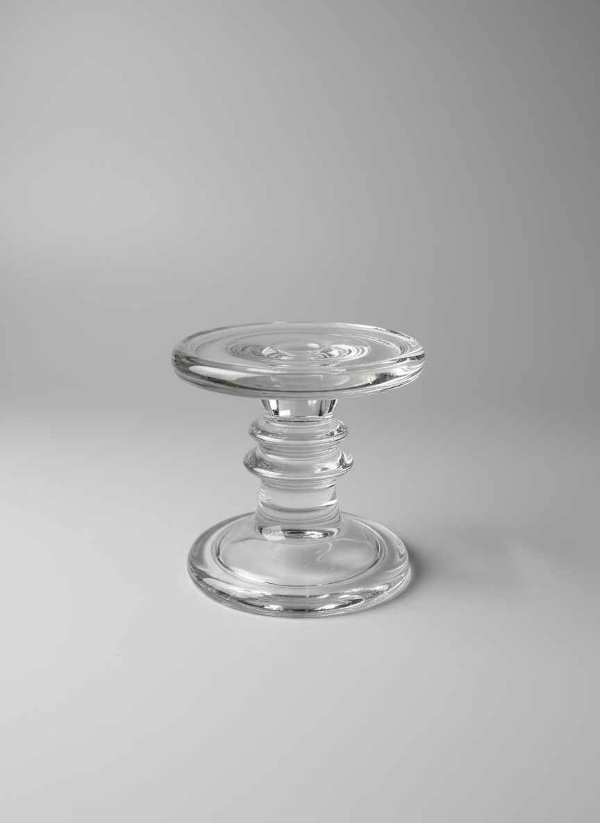 Elegant Glass Candleholder Pair