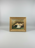 Classical Reclining Nude Oil Painting in Gilt Frame
