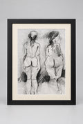 Framed Charcoal Figure Study