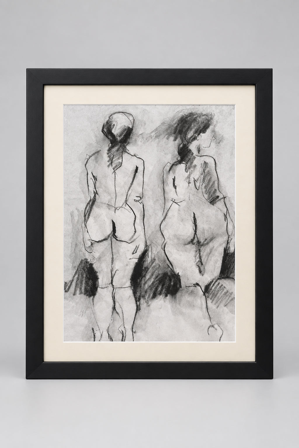 Framed Charcoal Figure Study