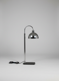 Polished Chrome Arc Lamp with Iron Foot