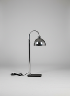 Polished Chrome Arc Lamp with Iron Foot