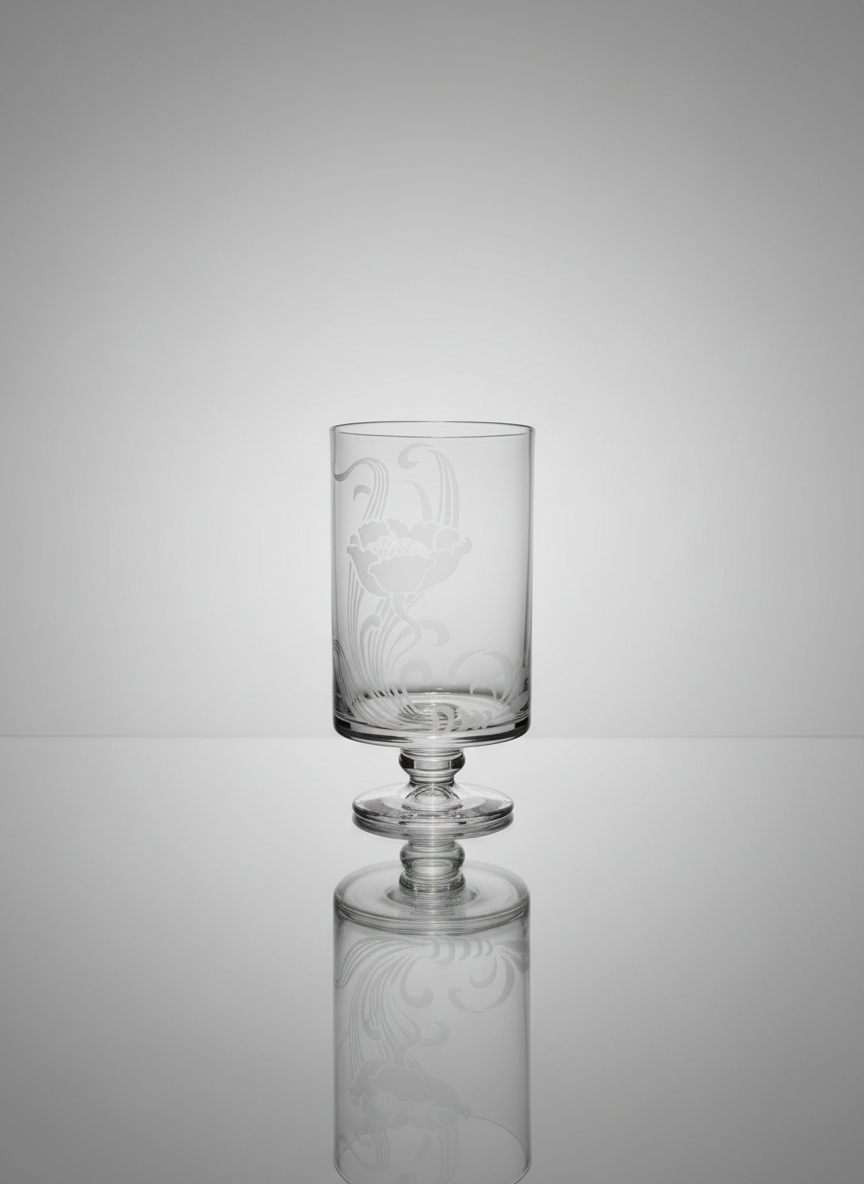 Large Etched Pedestal Hurricane