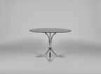1970s Giotto Space Age Chrome & Smoked Glass Table