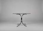 1970s Giotto Space Age Chrome & Smoked Glass Table