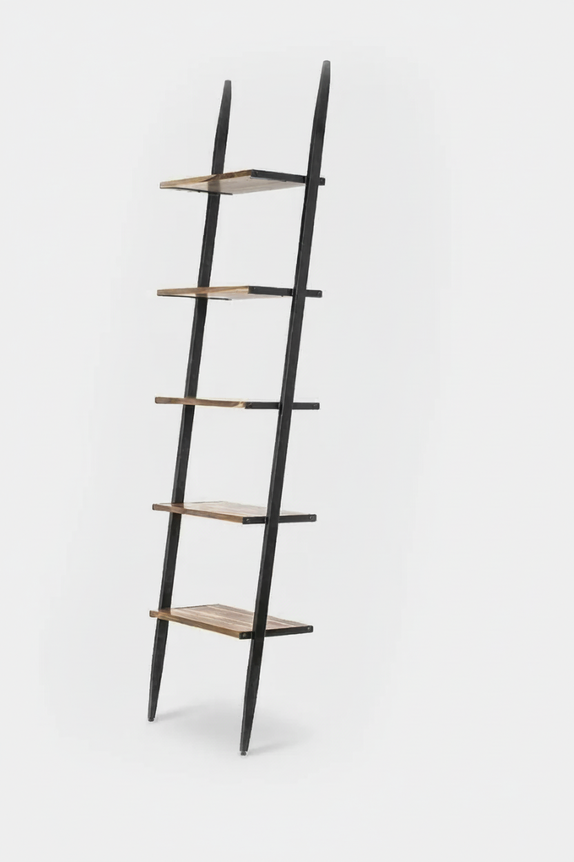 Mika Teak + Iron Ladder Shelf