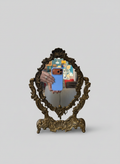 Vintage Brass Vanity Mirror