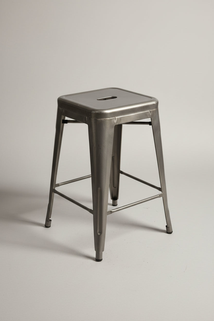 Vintage Tolix Gunmetal Stacking Stool