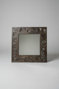 Custom Metal Mirror with Cut Outs and 3 dimensional designs. 30" sq