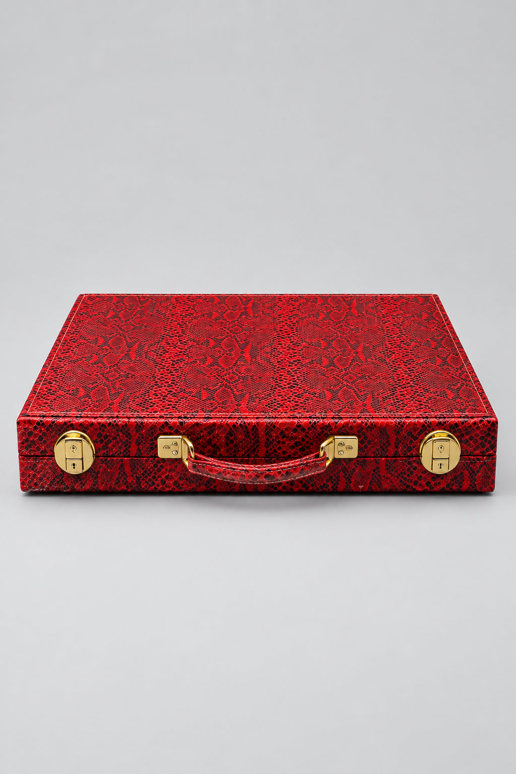 MCM Red "Snake Skin" Retro Backgammon Set.  Bakelite  Game Pieces