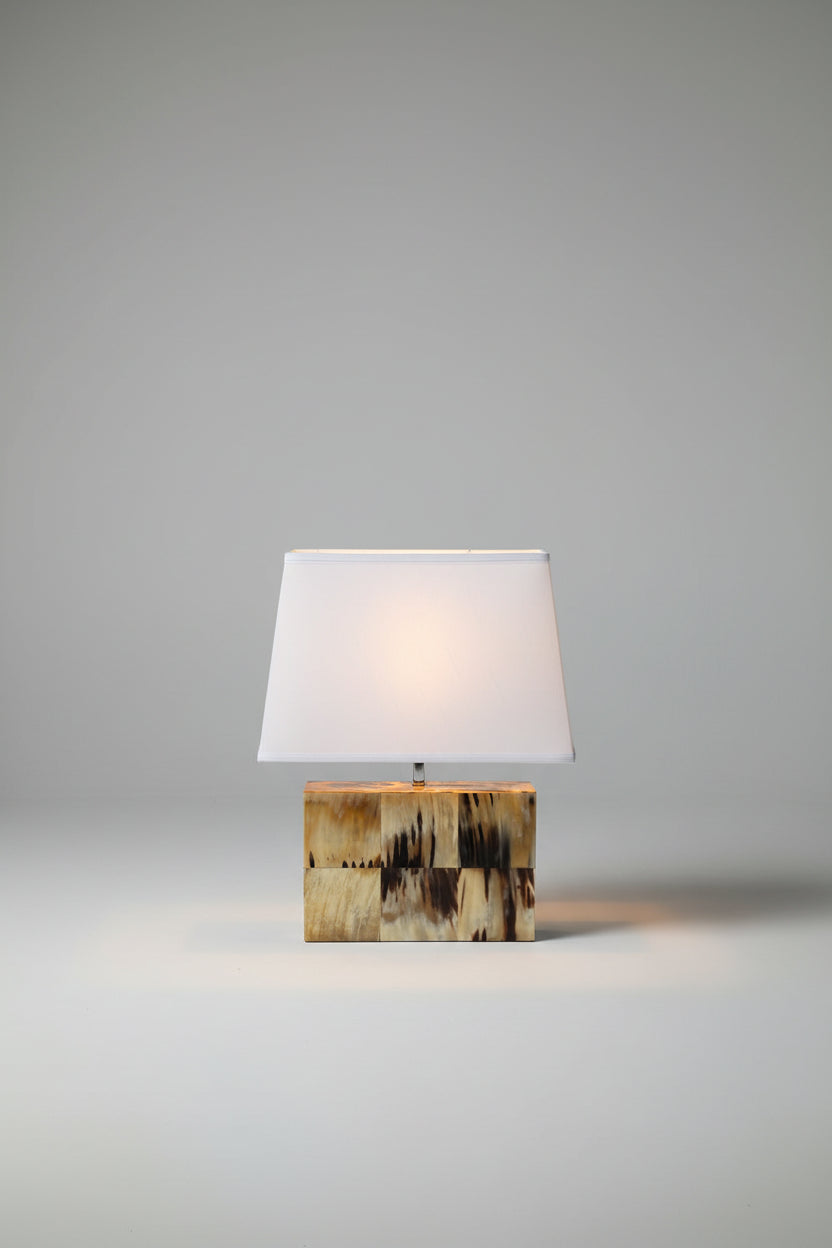 Enrique Garcel Horn & Chrome Table Lamp