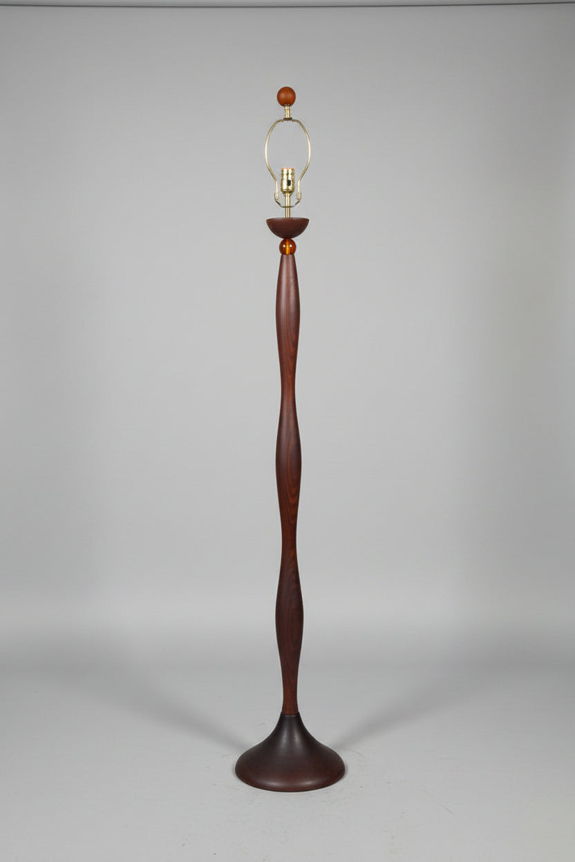Italian Resin Floor Lamp in Violet and Orange accents