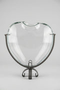 custom made abstract Heart Glass Vase with hand made stand