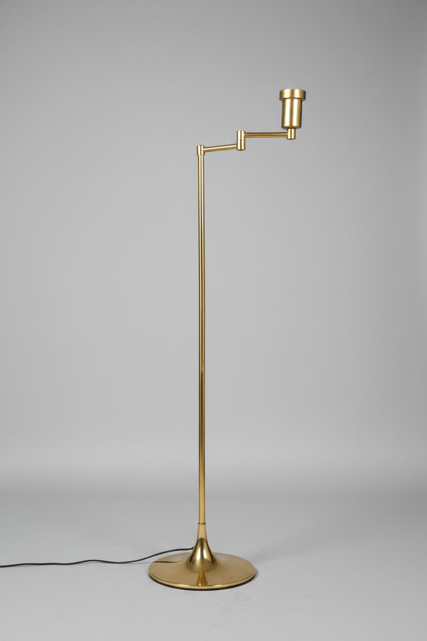 Vintage Brass Tulip Base Floor Lamp