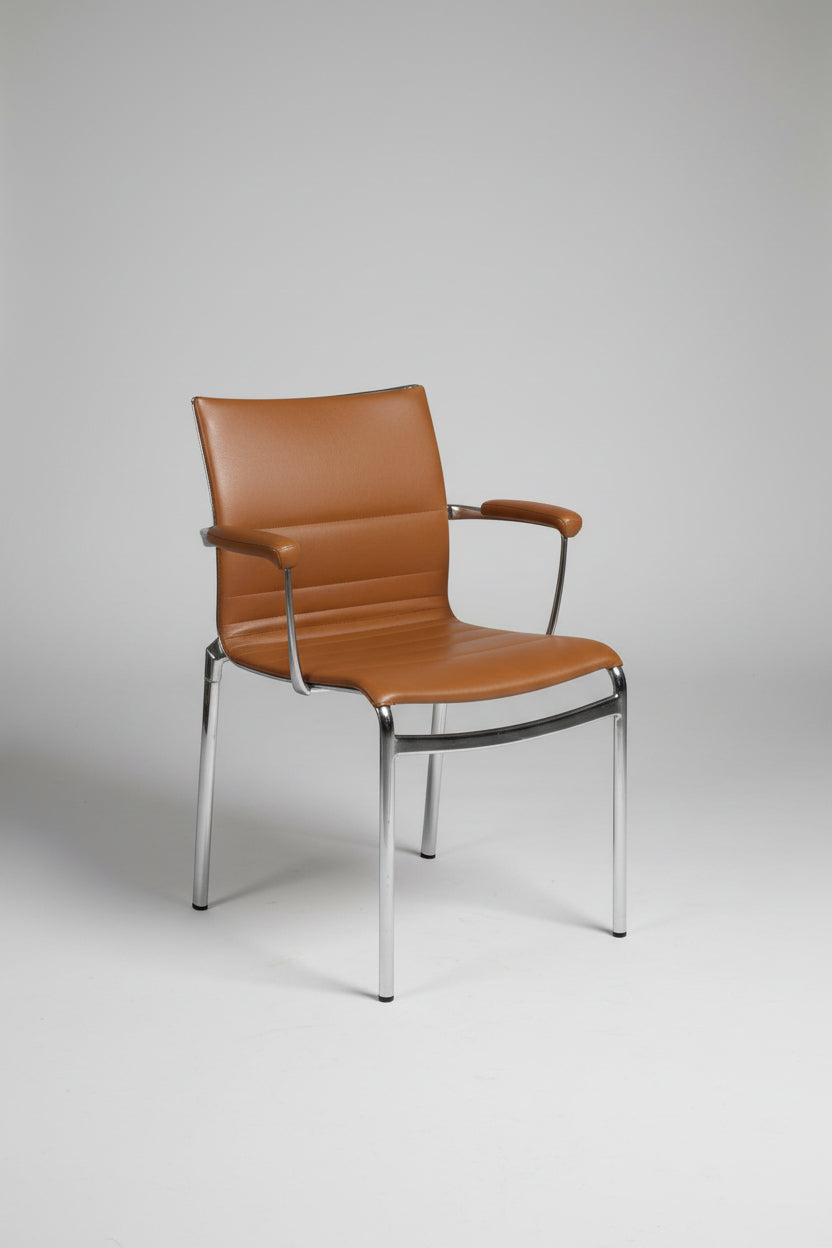 Alberto Meda for Alias Bigframe Cognac Leather Dining chairs - Set of 6