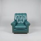 Hancock & Moore Vintage Leather Lounge Chair and Ottoman.  Two Available