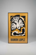 Signed Aja by Ramon Lopez 1973 23.5x35.5